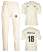 Personalised White Cricket kit