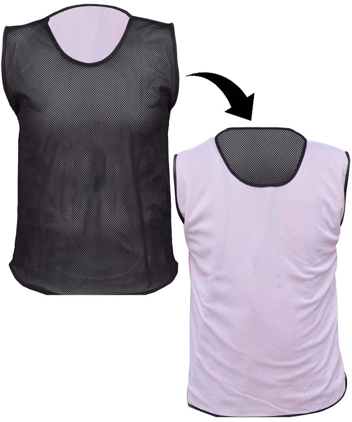 Black-White Pack Of 10 Plain Reversible Bibs - Image 1