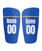 Football shin pads with logo