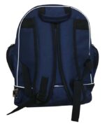 Red sports travel rucksack with shoe bag