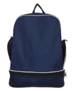 Blue waterproof gym bag with name initials