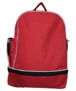 Adjustable strap sports backpack with shoe pocket