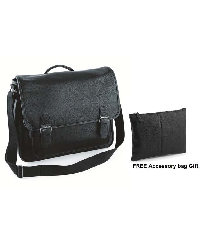 B_1 Men’s Leather Messenger Bag - Image 1