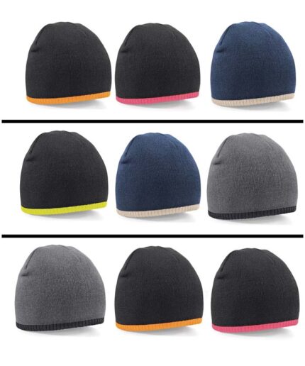 Two-Tone Knitted Beanie