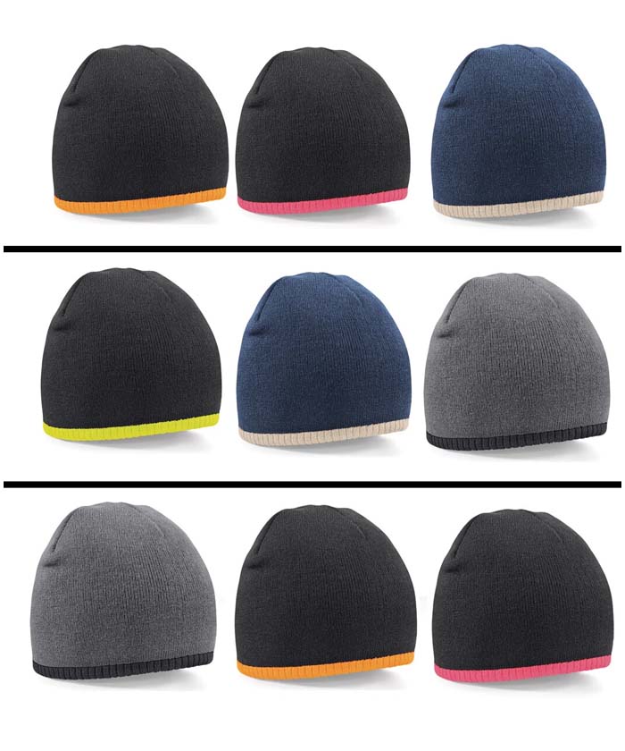 Two-Tone Knitted Beanie