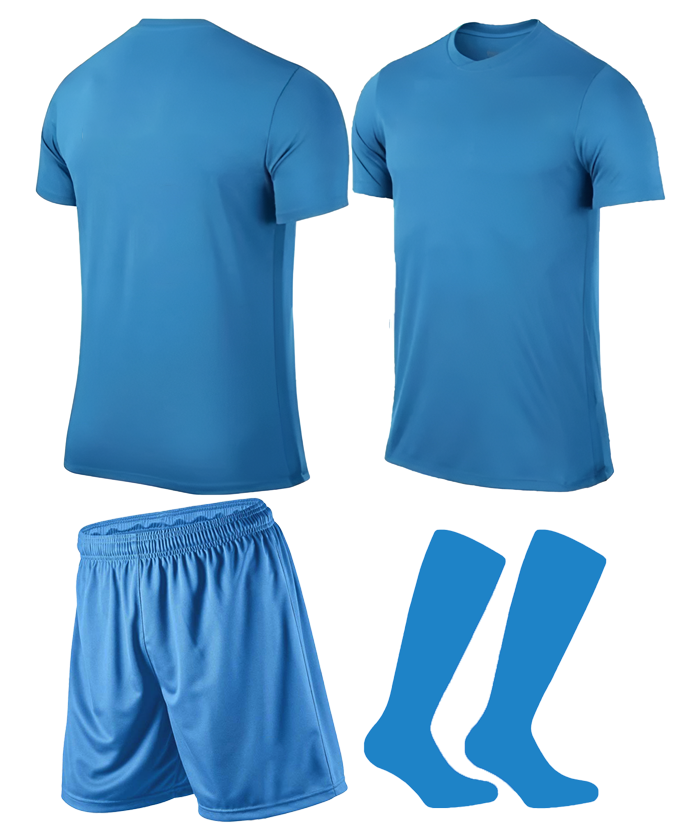 Plain Football Kit Sky Juniors 11 Aside Football Kits - Image 1